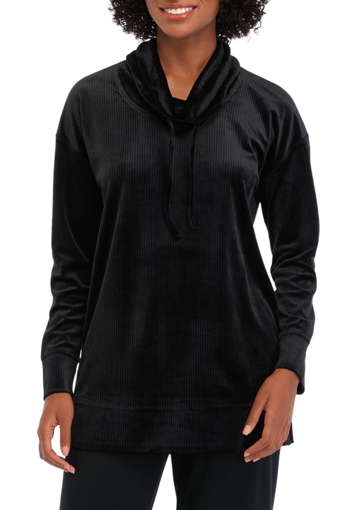 Womens Quilted Mock Neck Sweater with Buttons