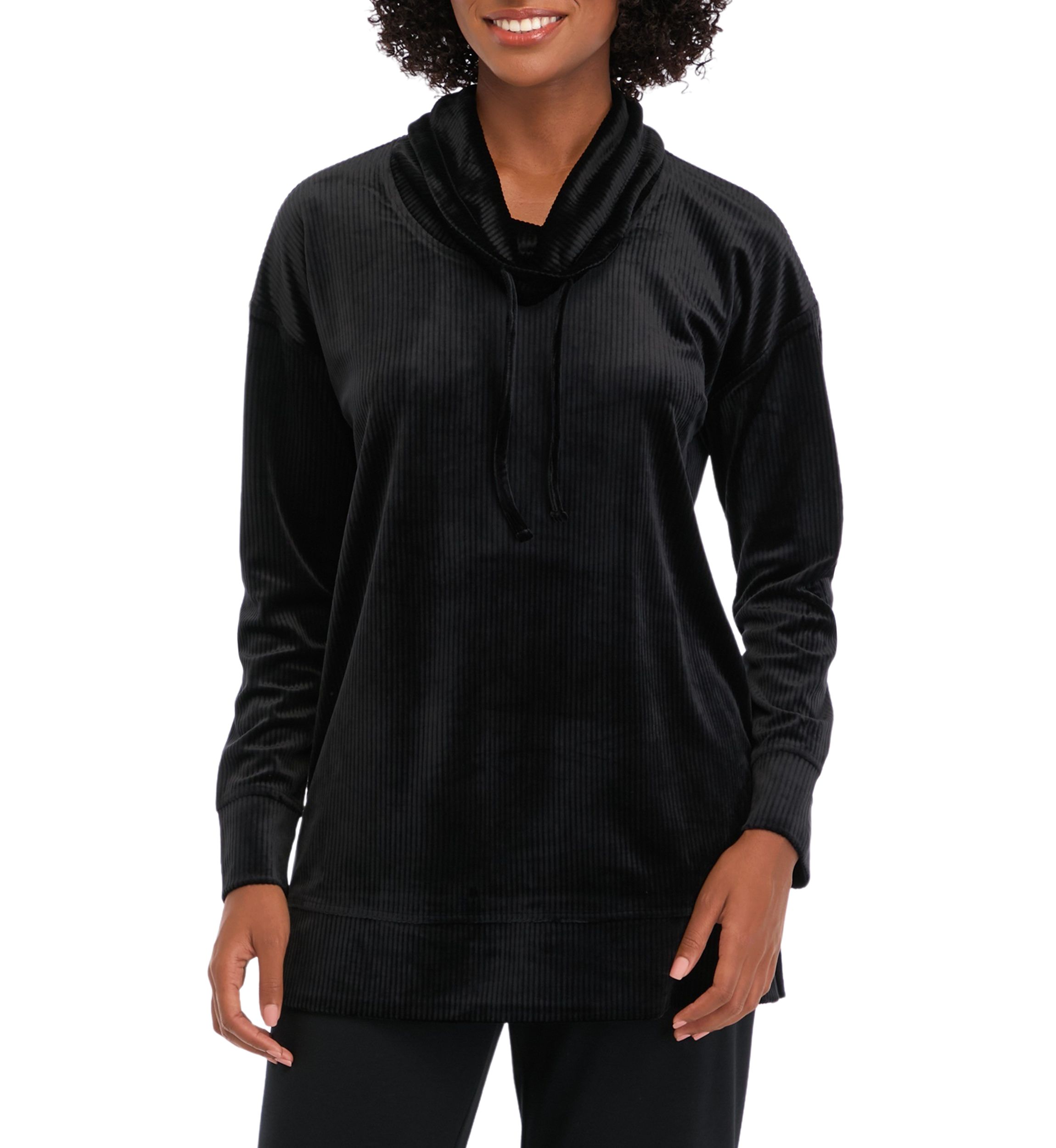 Womens Quilted Mock Neck Sweater with Buttons