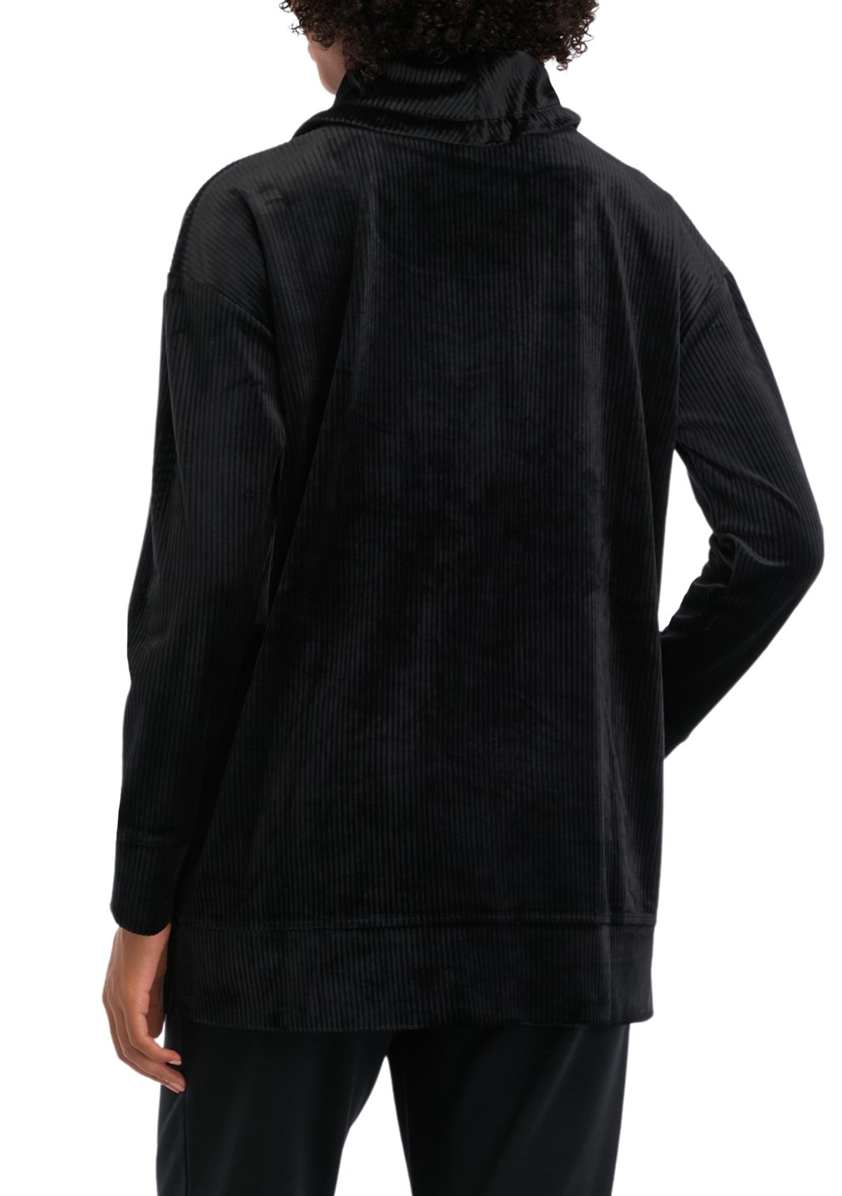 Womens Quilted Mock Neck Sweater with Buttons