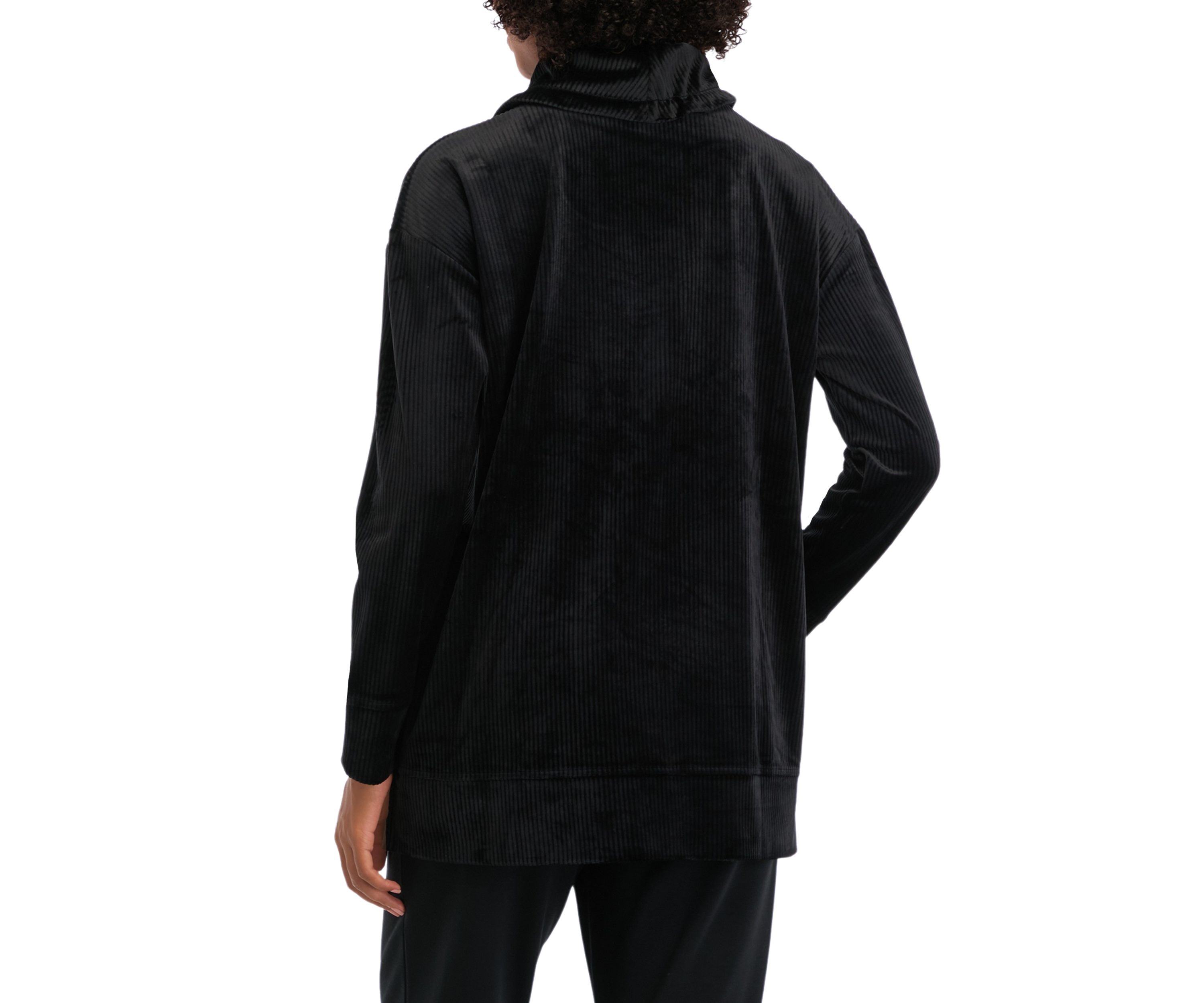Womens Quilted Mock Neck Sweater with Buttons