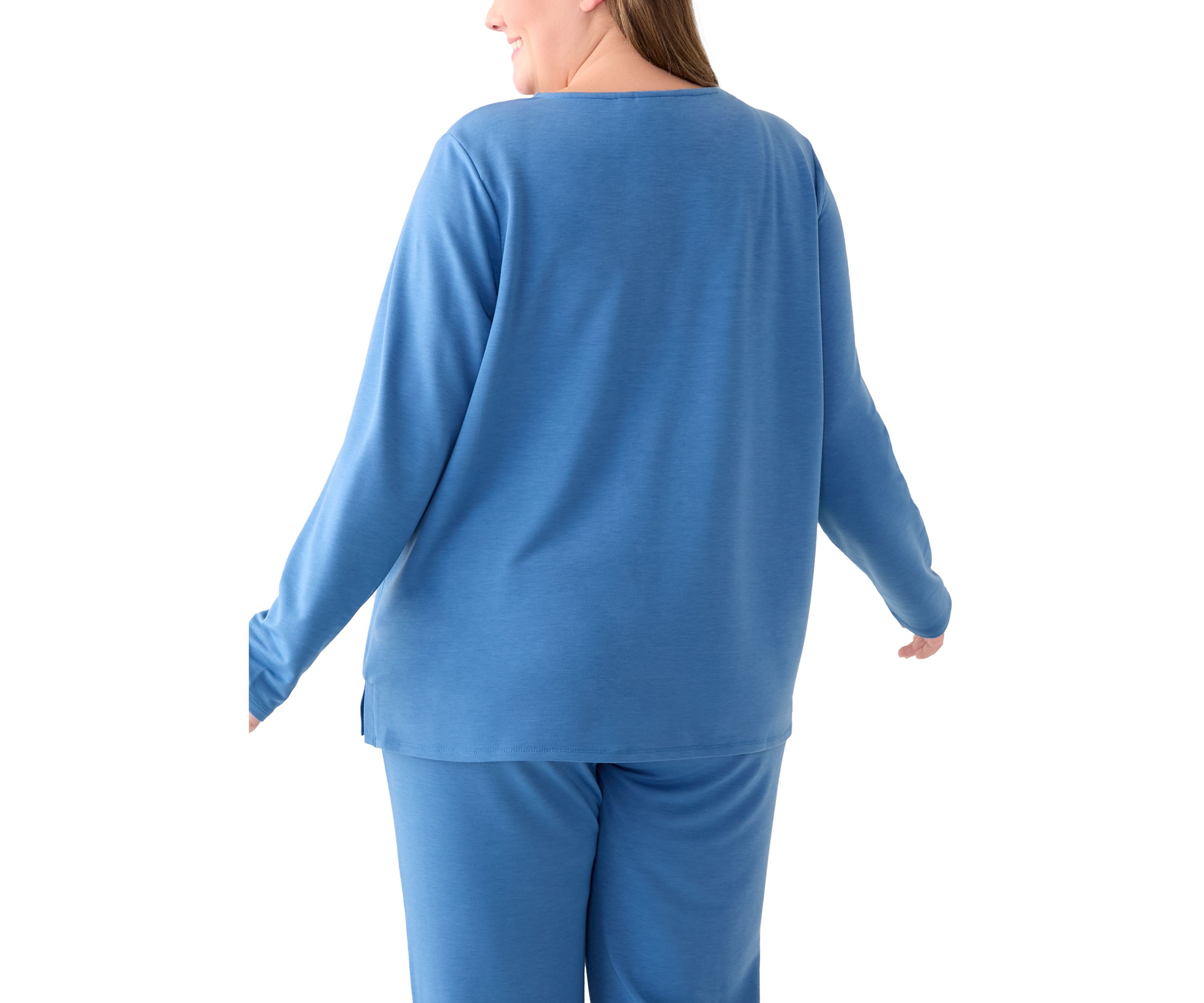 Plus Size Split Neck Top 