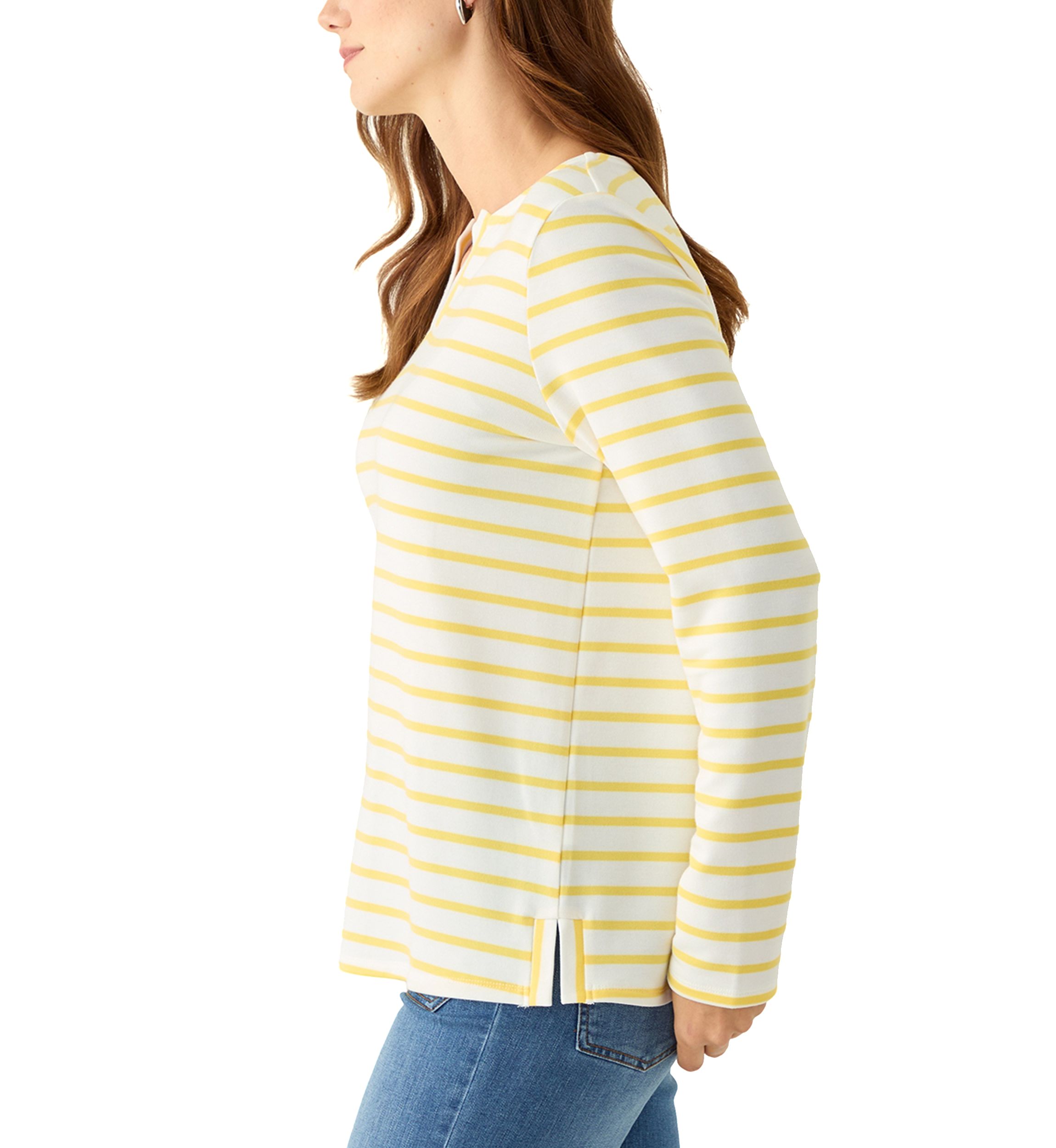 Womens Soft Set Stripe Tunic Top