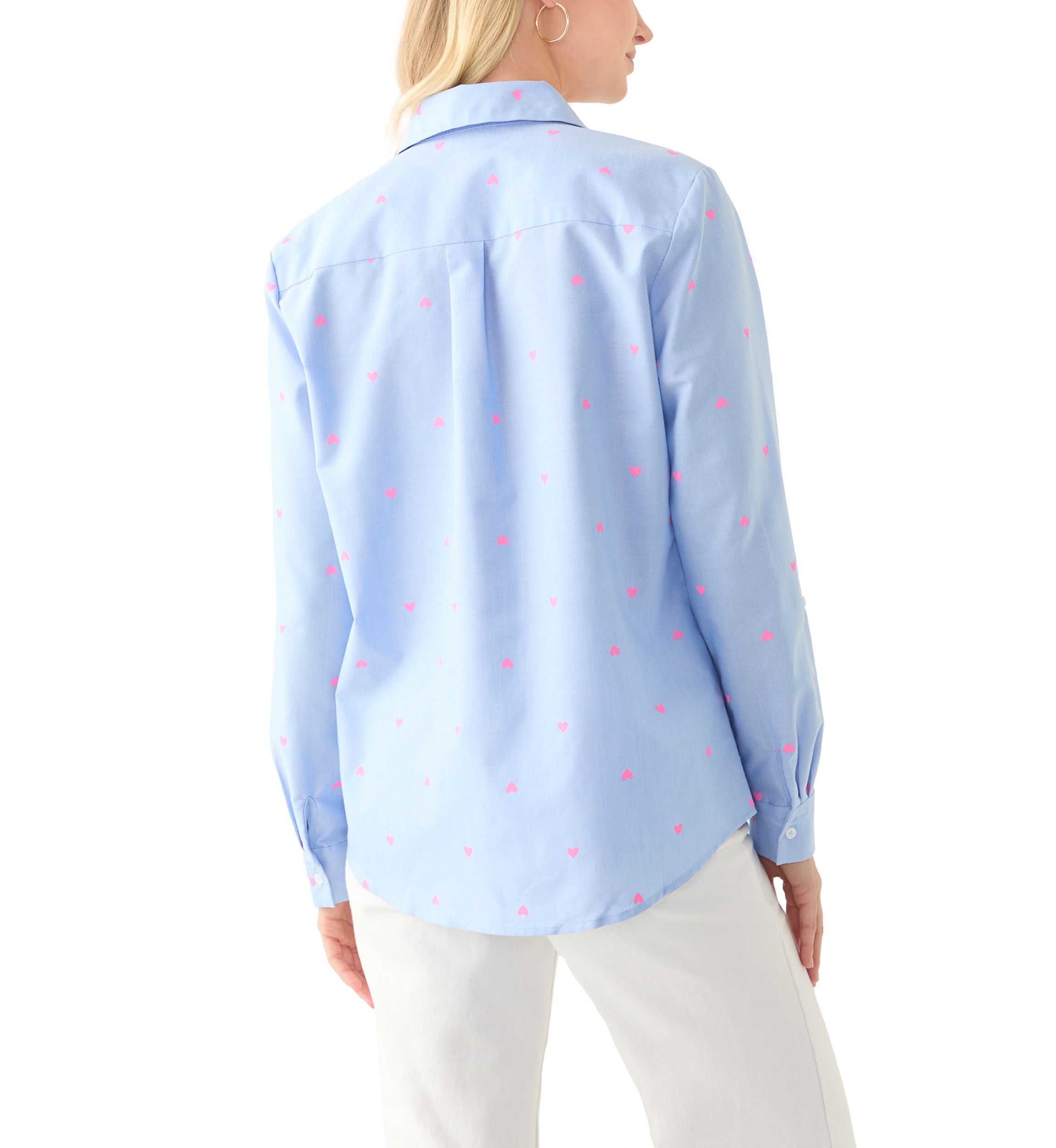 Petite Roll Tab Sleeve Collared Shirt