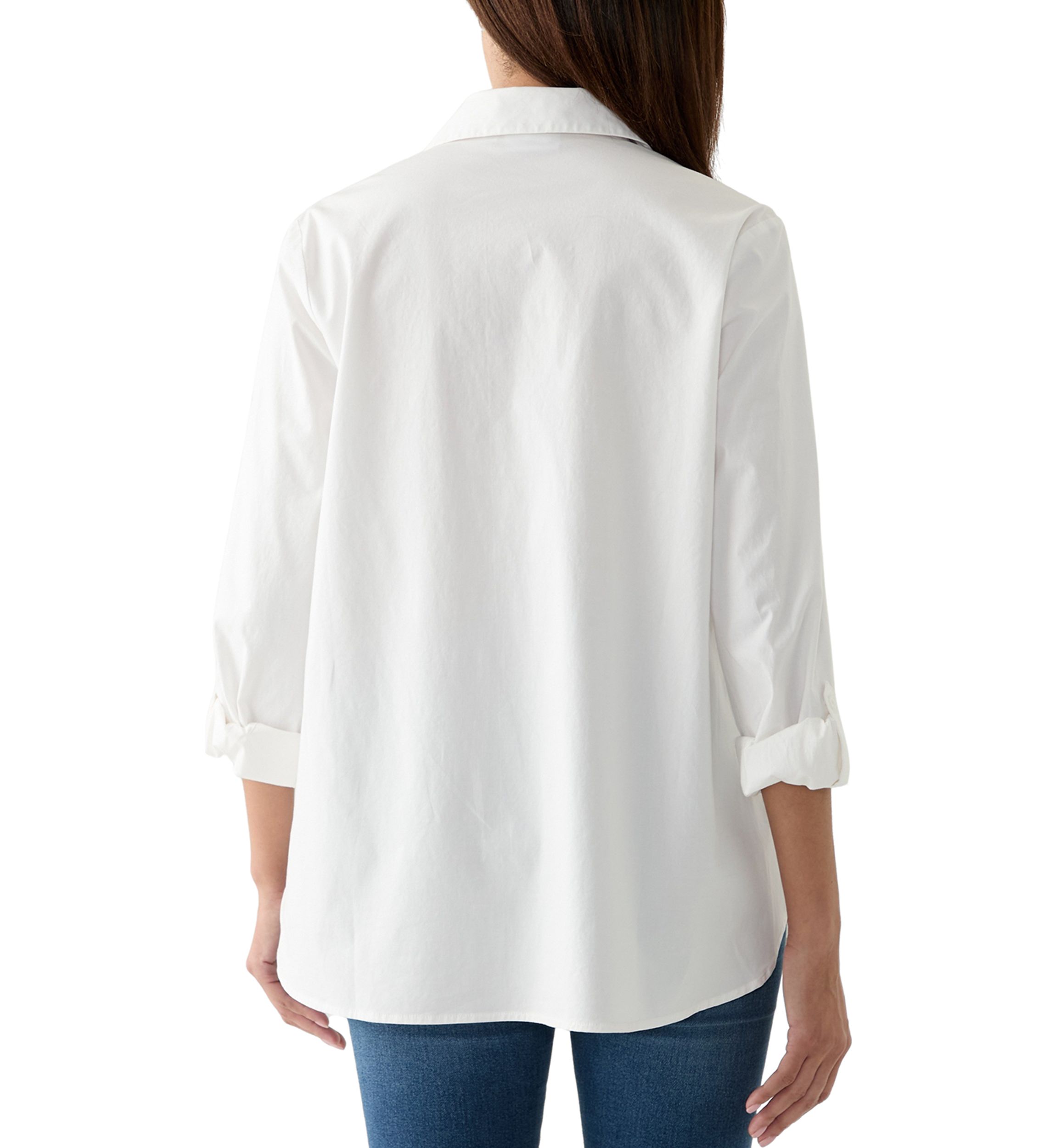 Womens Solid Popover Tunic Top