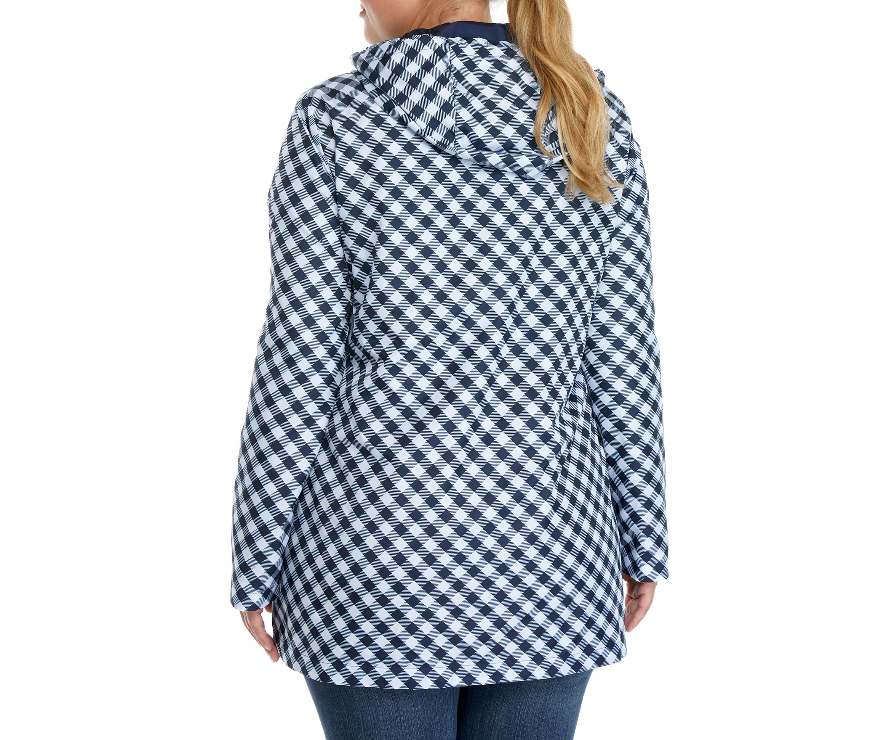 Plus Size Printed Anorak Jacket 