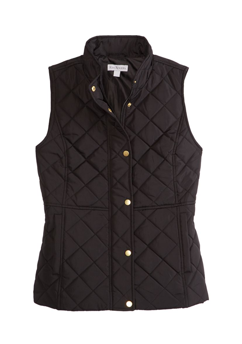 Womens Solid Puffer Vest