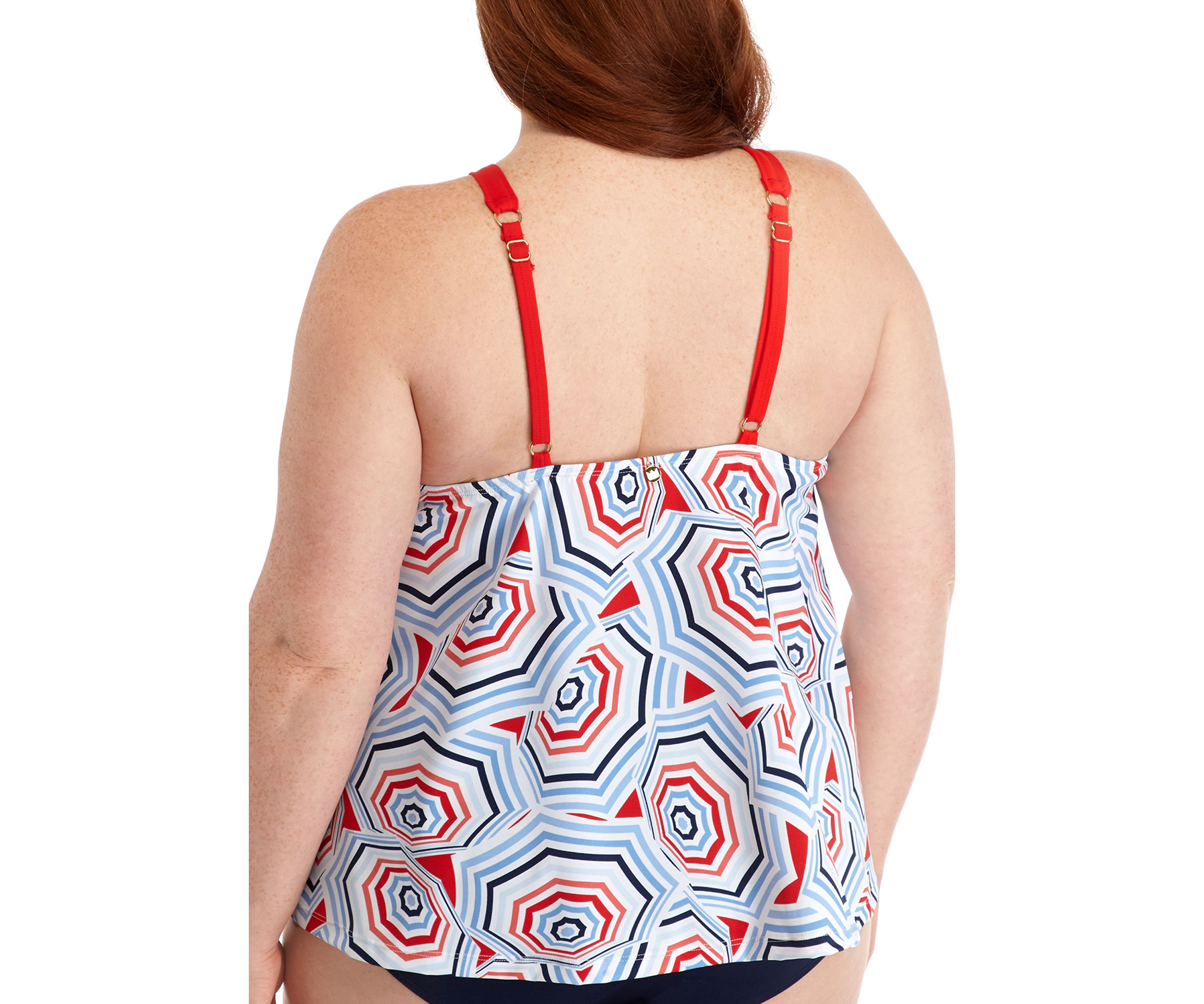Plus Size Umbrellicana Flyaway Tankini Swim Top