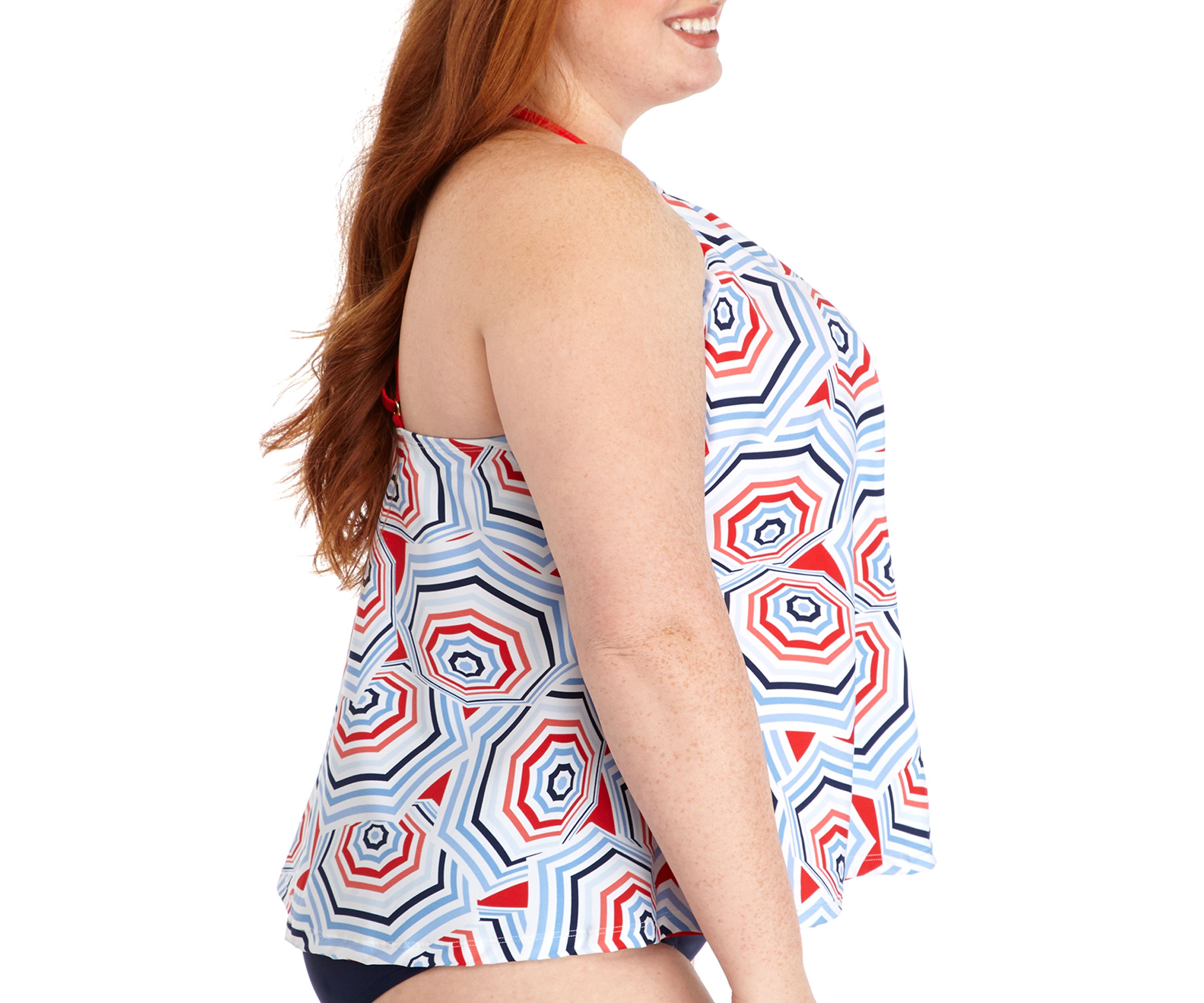Plus Size Umbrellicana Flyaway Tankini Swim Top