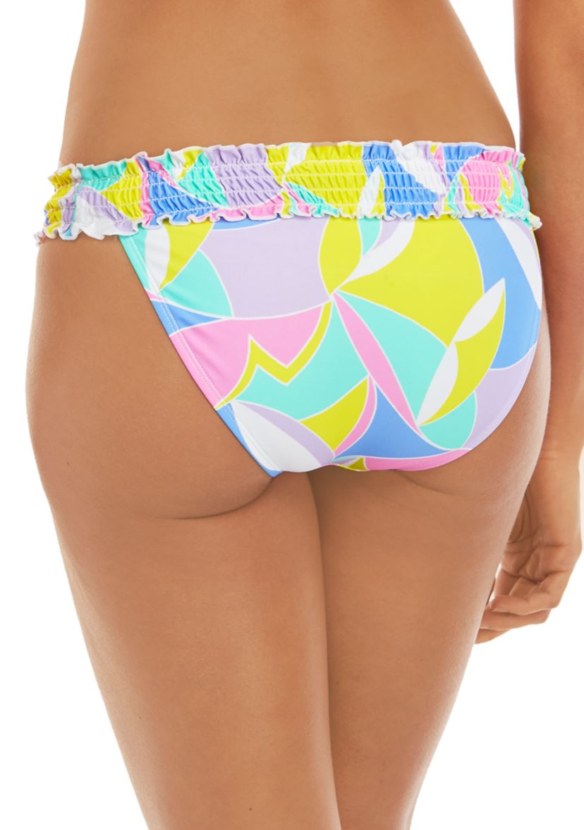 Easily Adored Smocked Hipster Swim Bottoms  