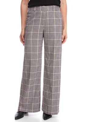 wide leg high rise pants