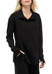 Womens Long Sleeve Mock Neck Tunic Pullover 