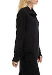 Womens Long Sleeve Mock Neck Tunic Pullover 