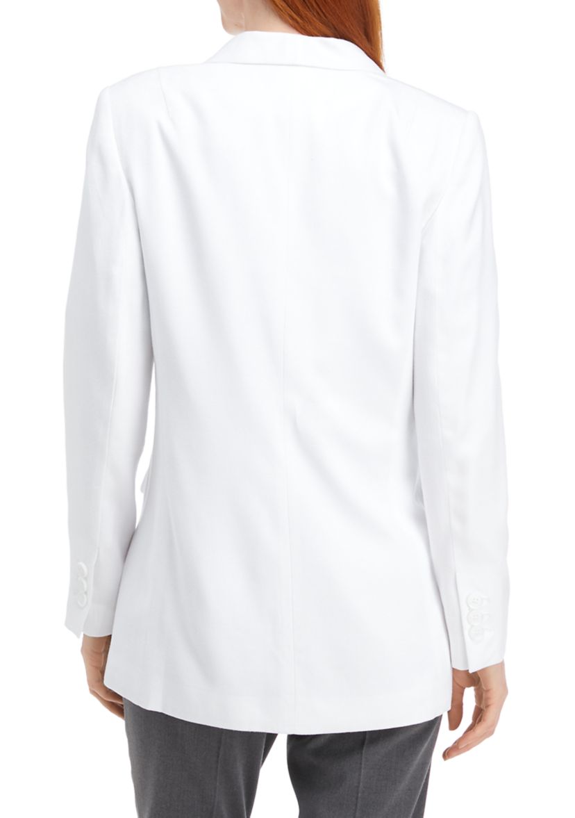 Womens Double Breasted Solid Blazer
