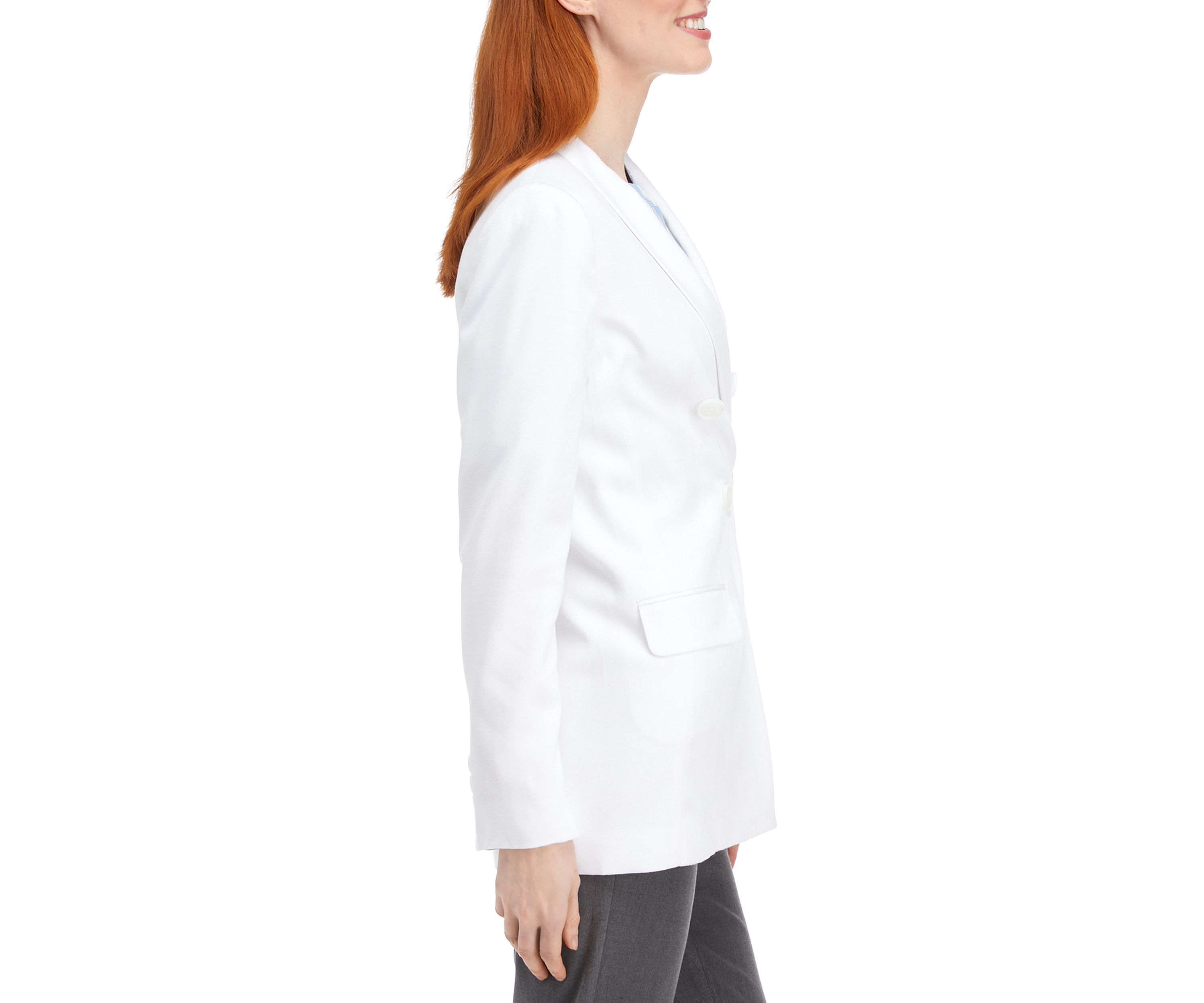Womens Double Breasted Solid Blazer