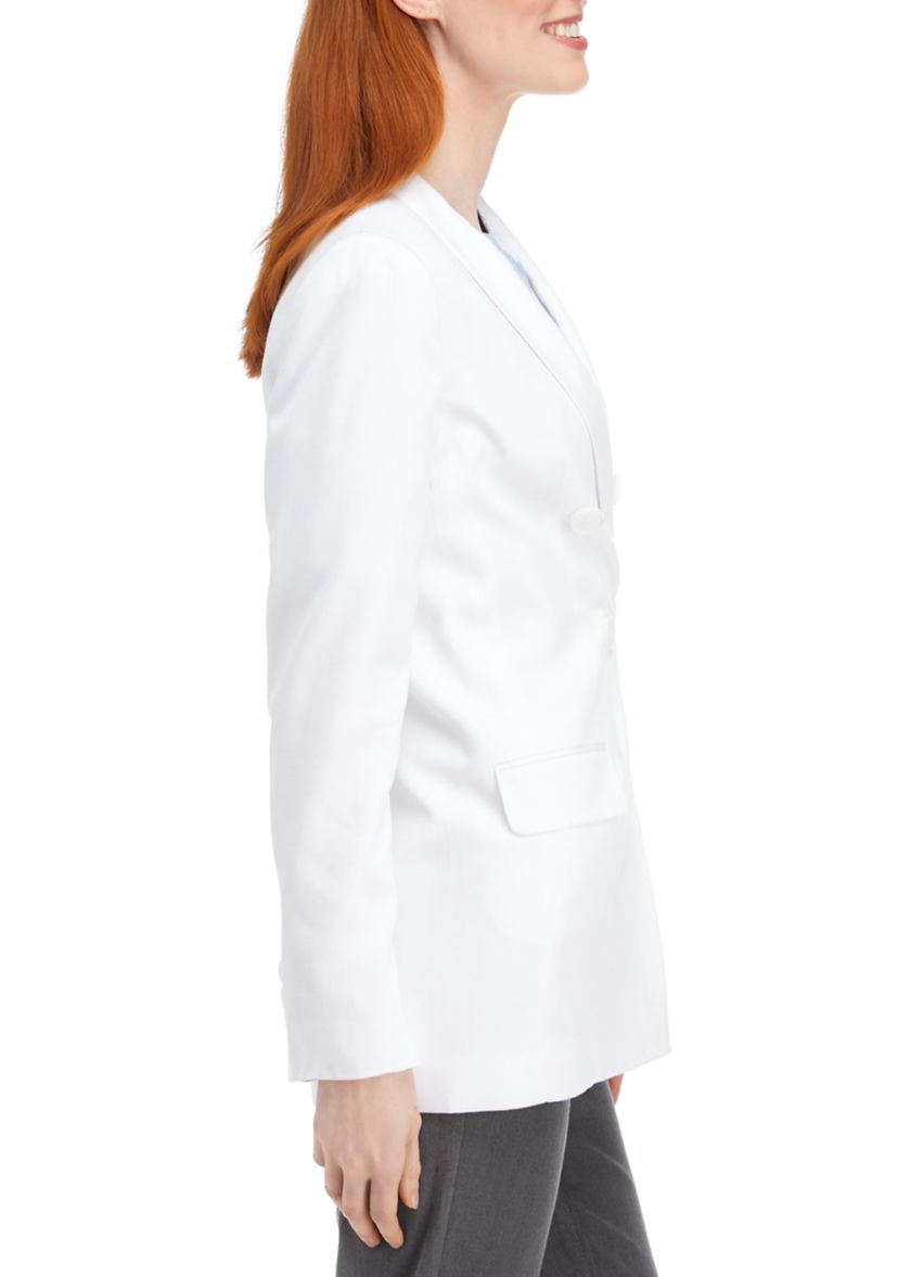 Womens Double Breasted Solid Blazer