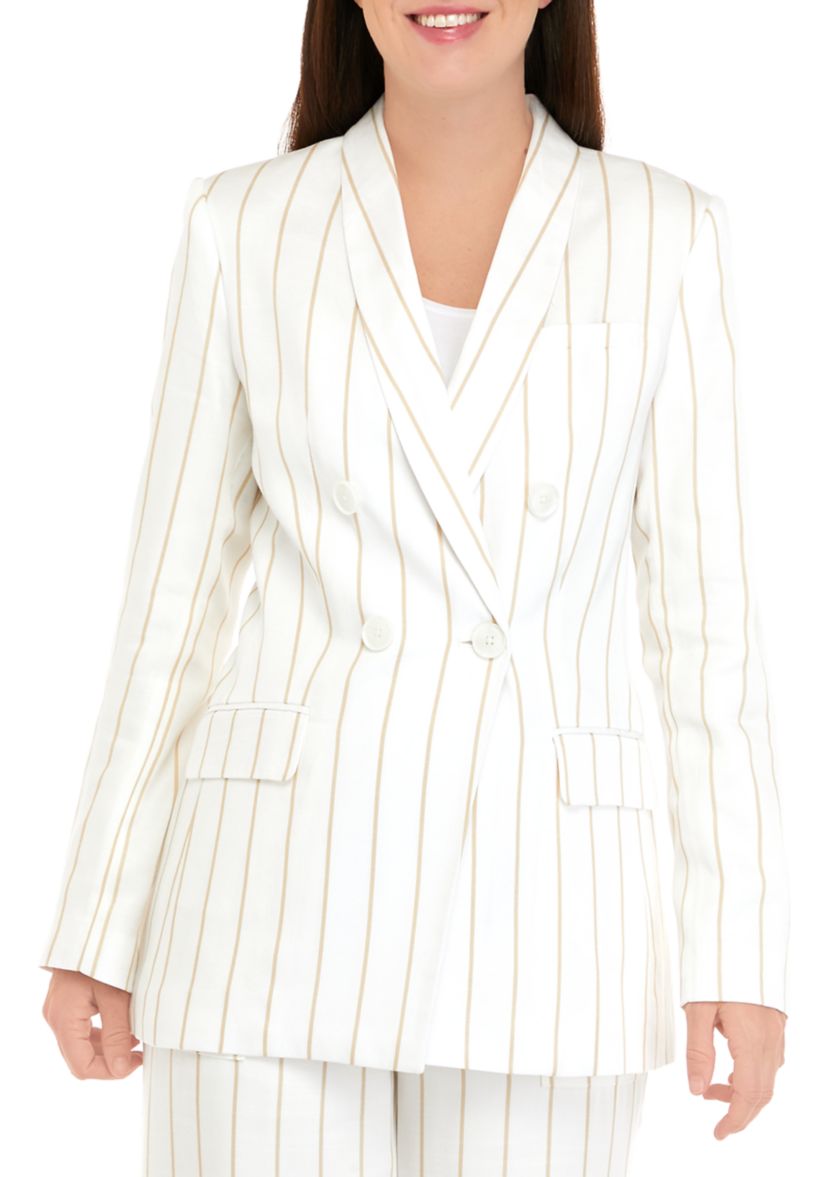 Womens Double Breasted Printed Blazer