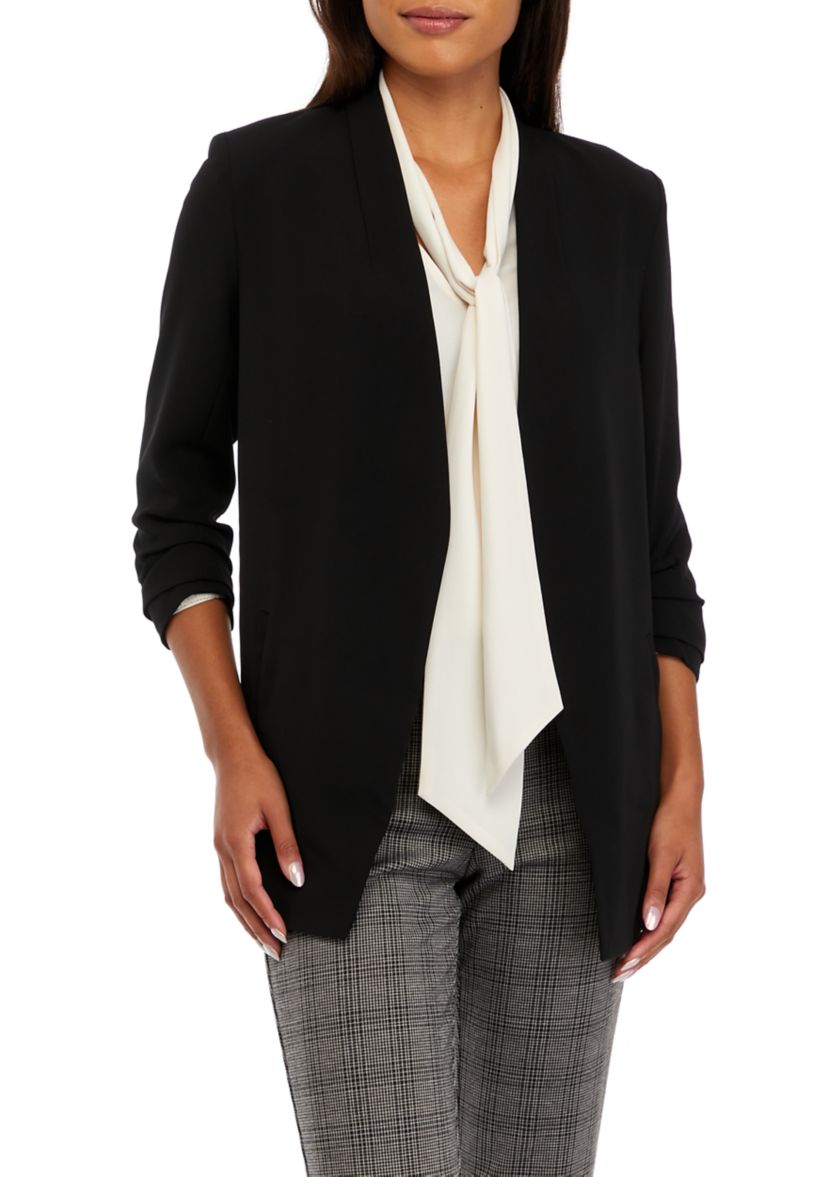 Womens Unstructured Crepe Blazer