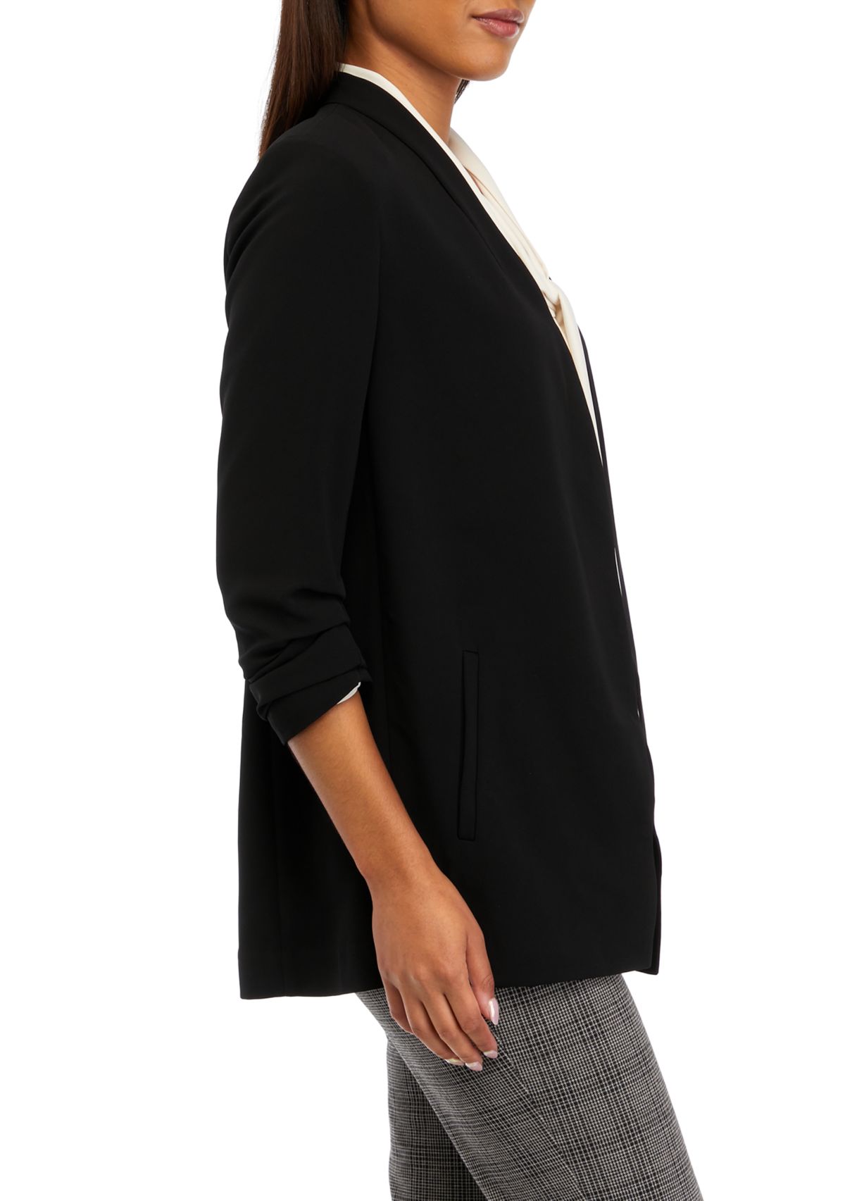 Womens Unstructured Crepe Blazer