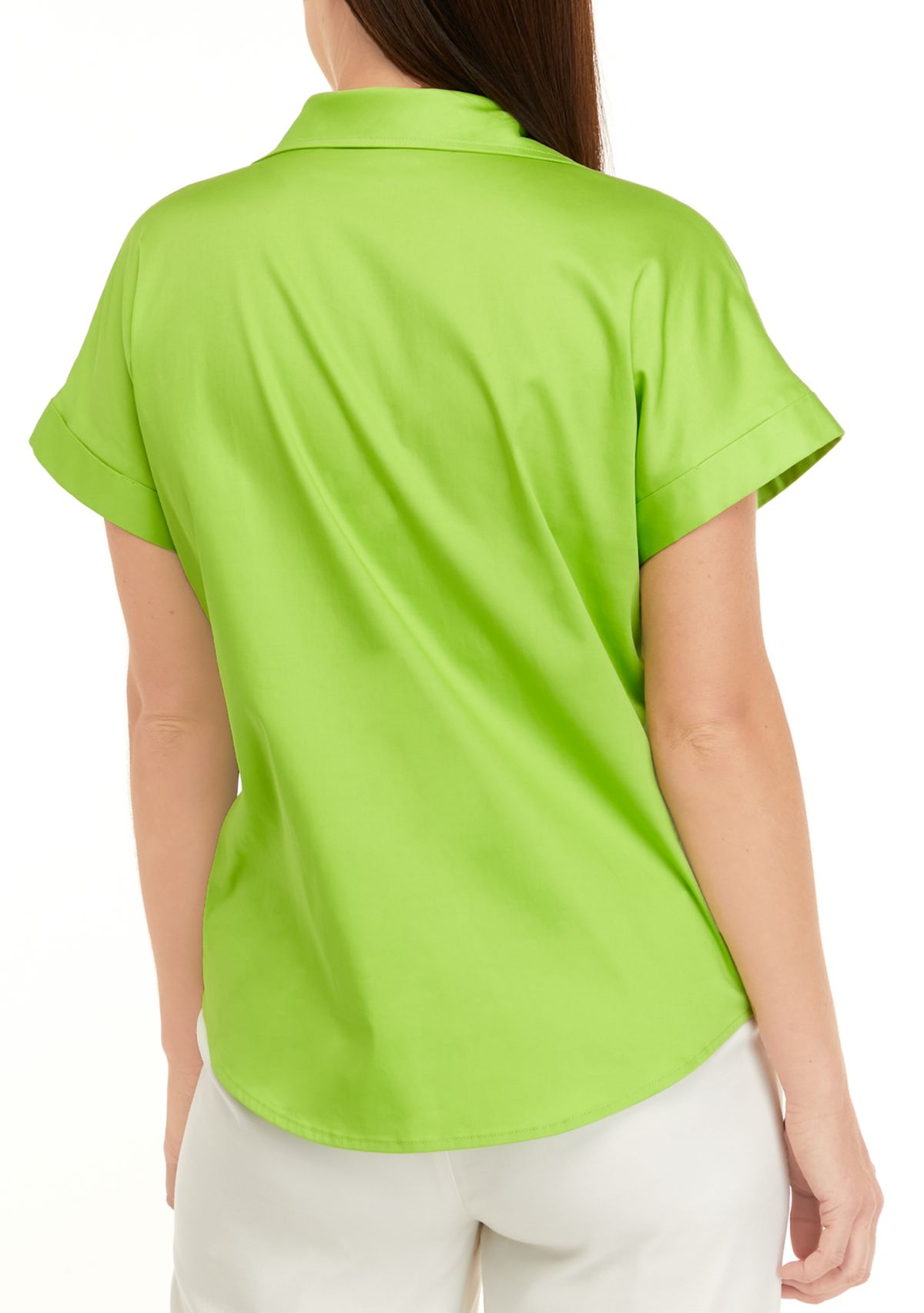 Womens Cap Sleeve Solid Shirt