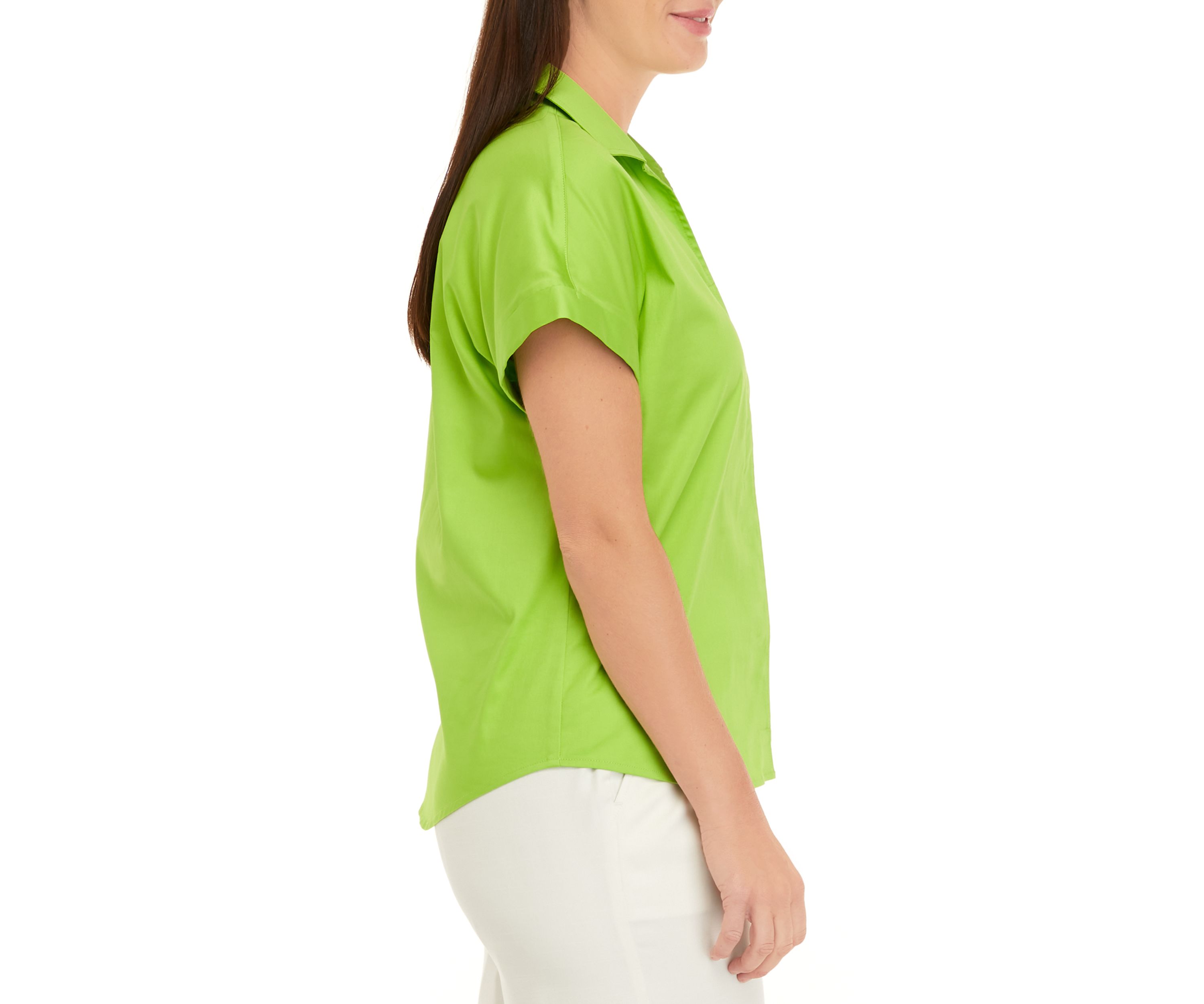 Womens Cap Sleeve Solid Shirt