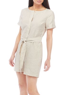 Women's Tie Front Shine Romper