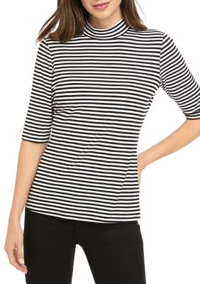 THE LIMITED Women's 3/4 Sleeve Ribbed Mock Neck Top | belk