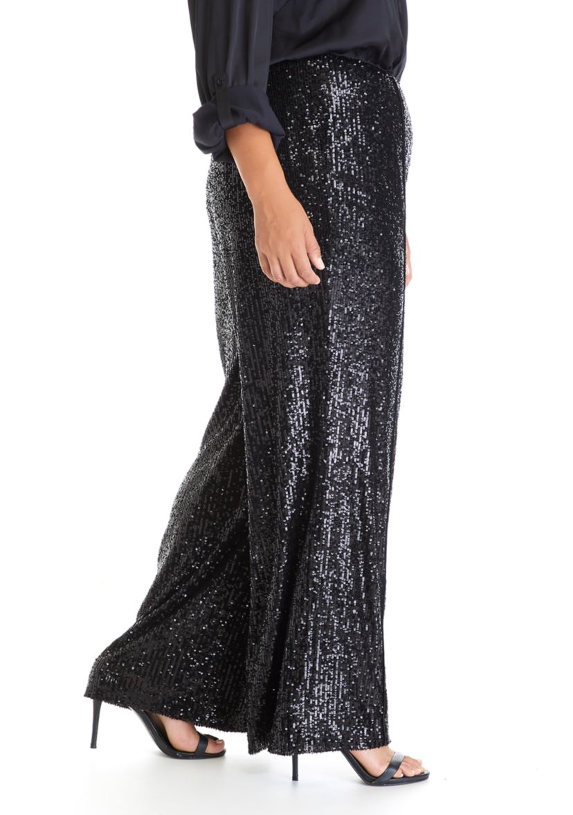 Plus Size Sequin Pants 