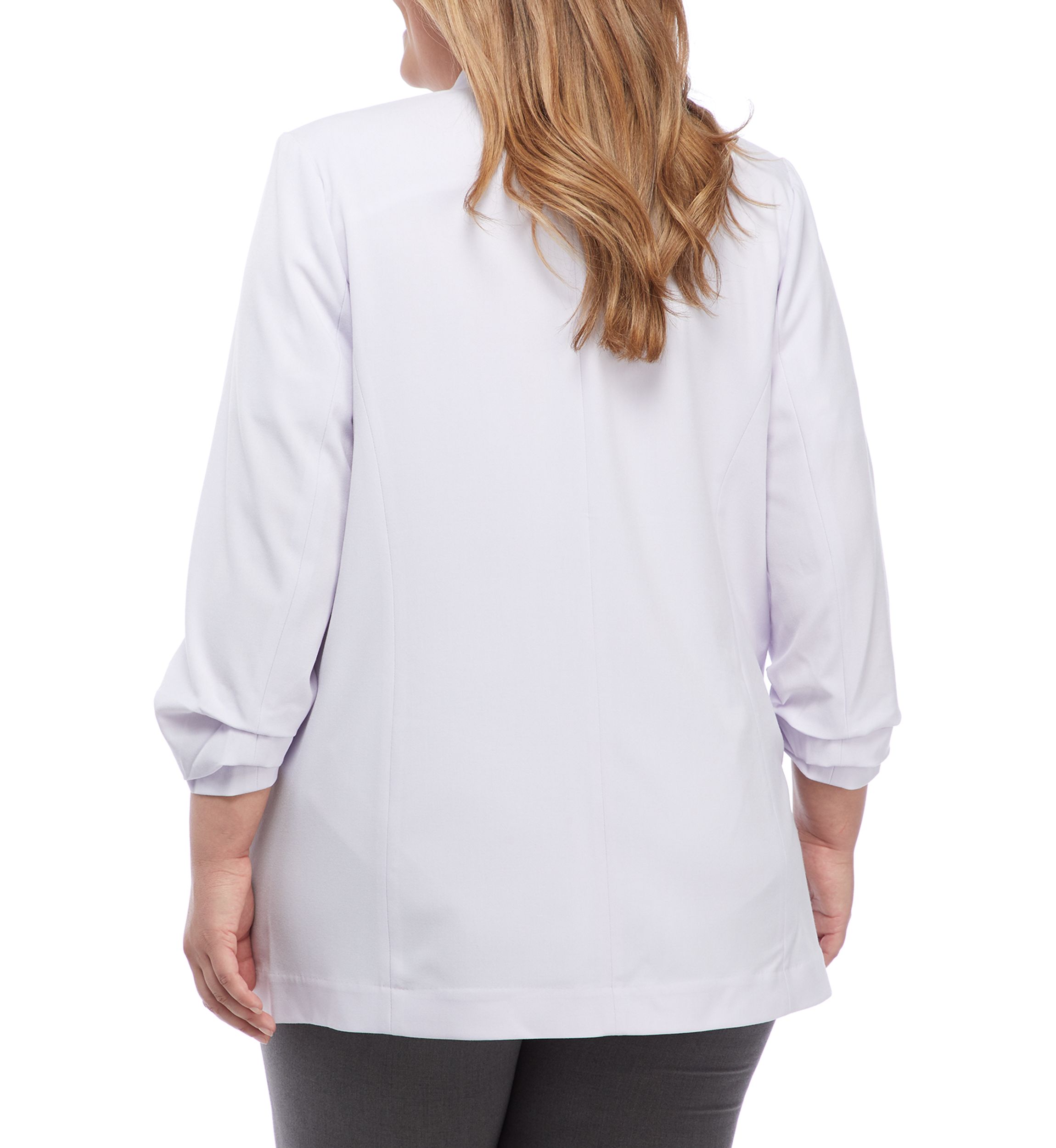 Plus Size Open Front Blazer 