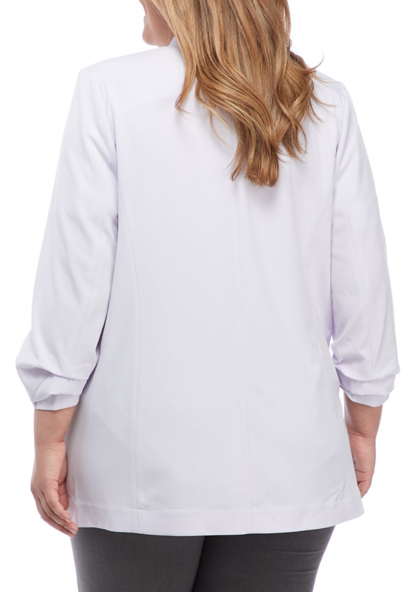 Plus Size Open Front Blazer 