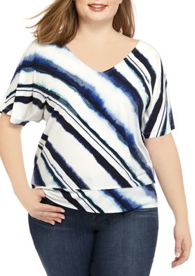 plus size banded bottom blouses