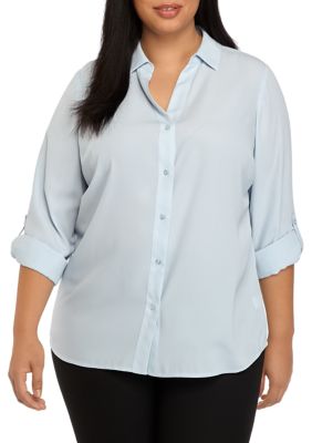 THE LIMITED Plus Size Ashton Button Front Shirt | belk