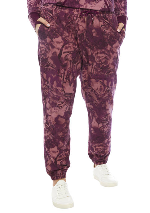 Plus Size Printed Joggers 