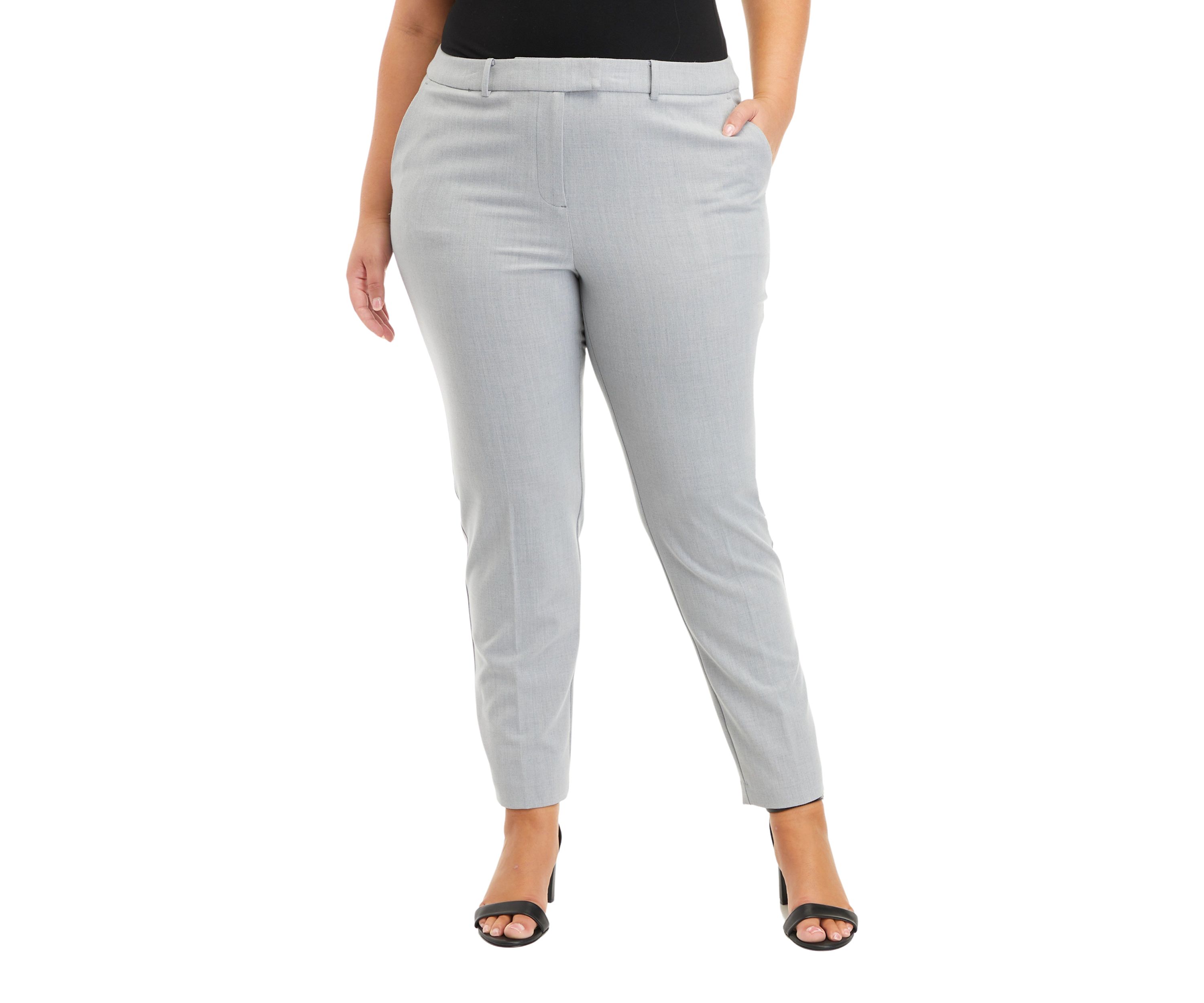 Plus Size Slim Cropped Pants