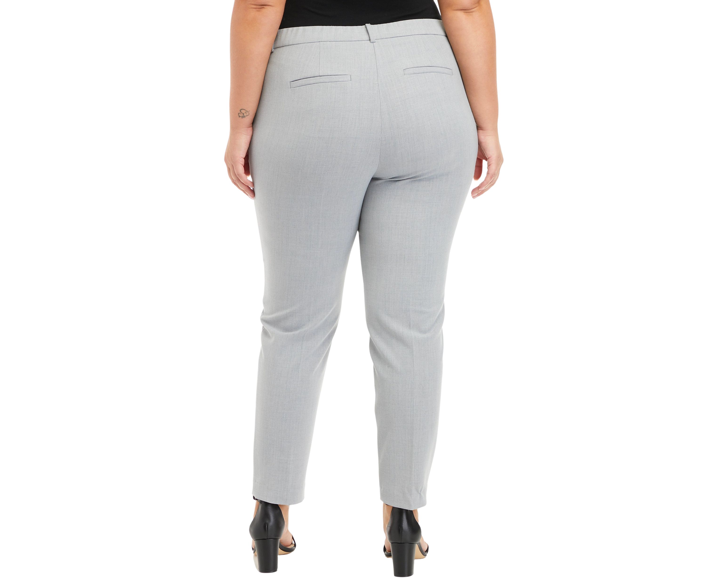 Plus Size Slim Cropped Pants