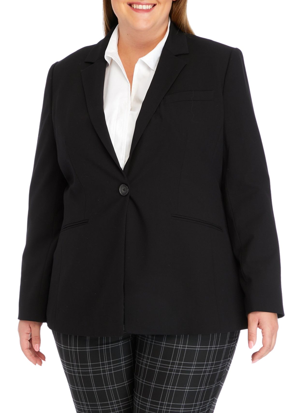 Plus Size Longline Blazer