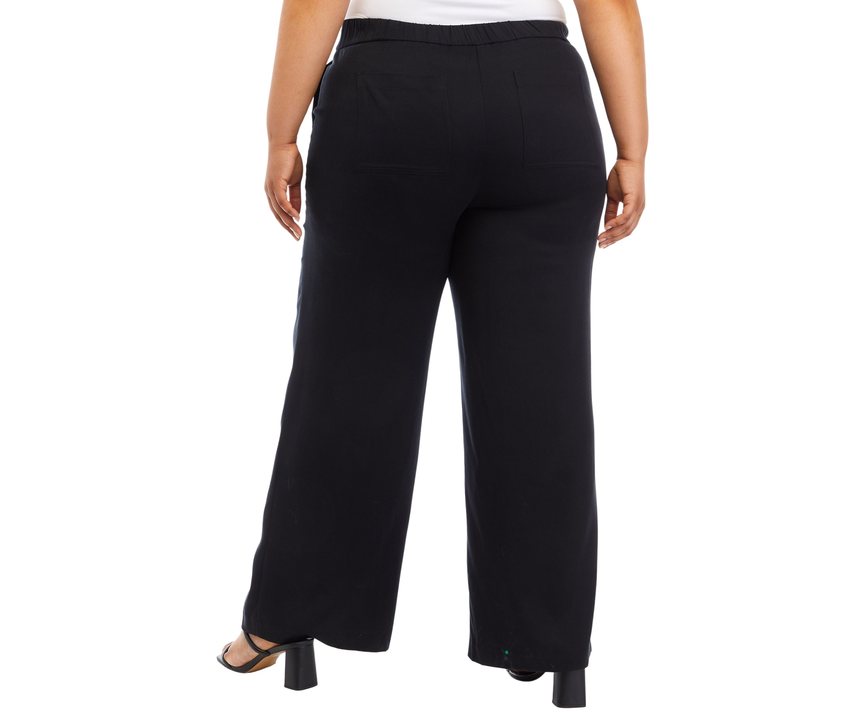 Plus Size Linen Pull On Pants