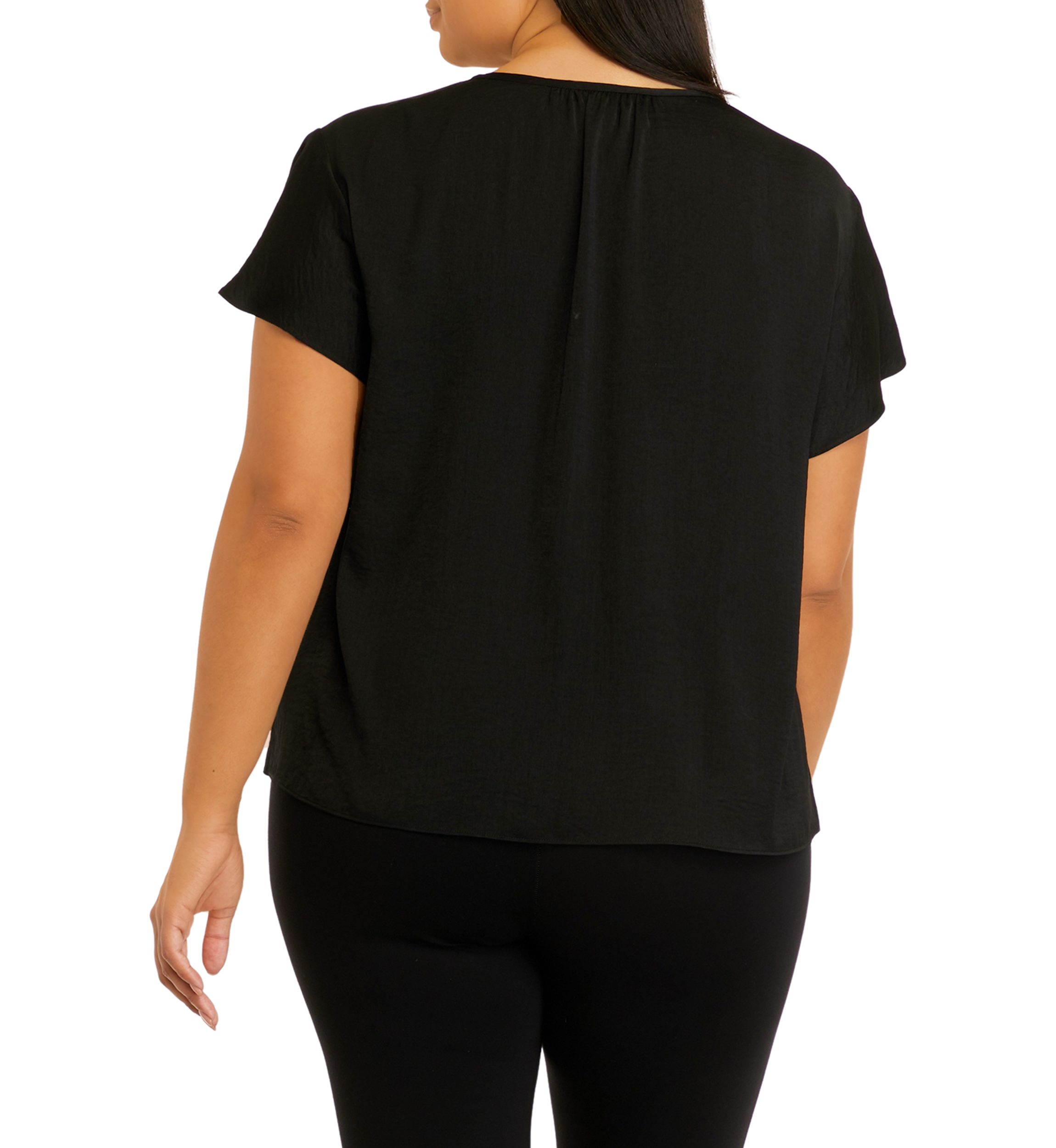 Plus Size Short Sleeve Flowy Top