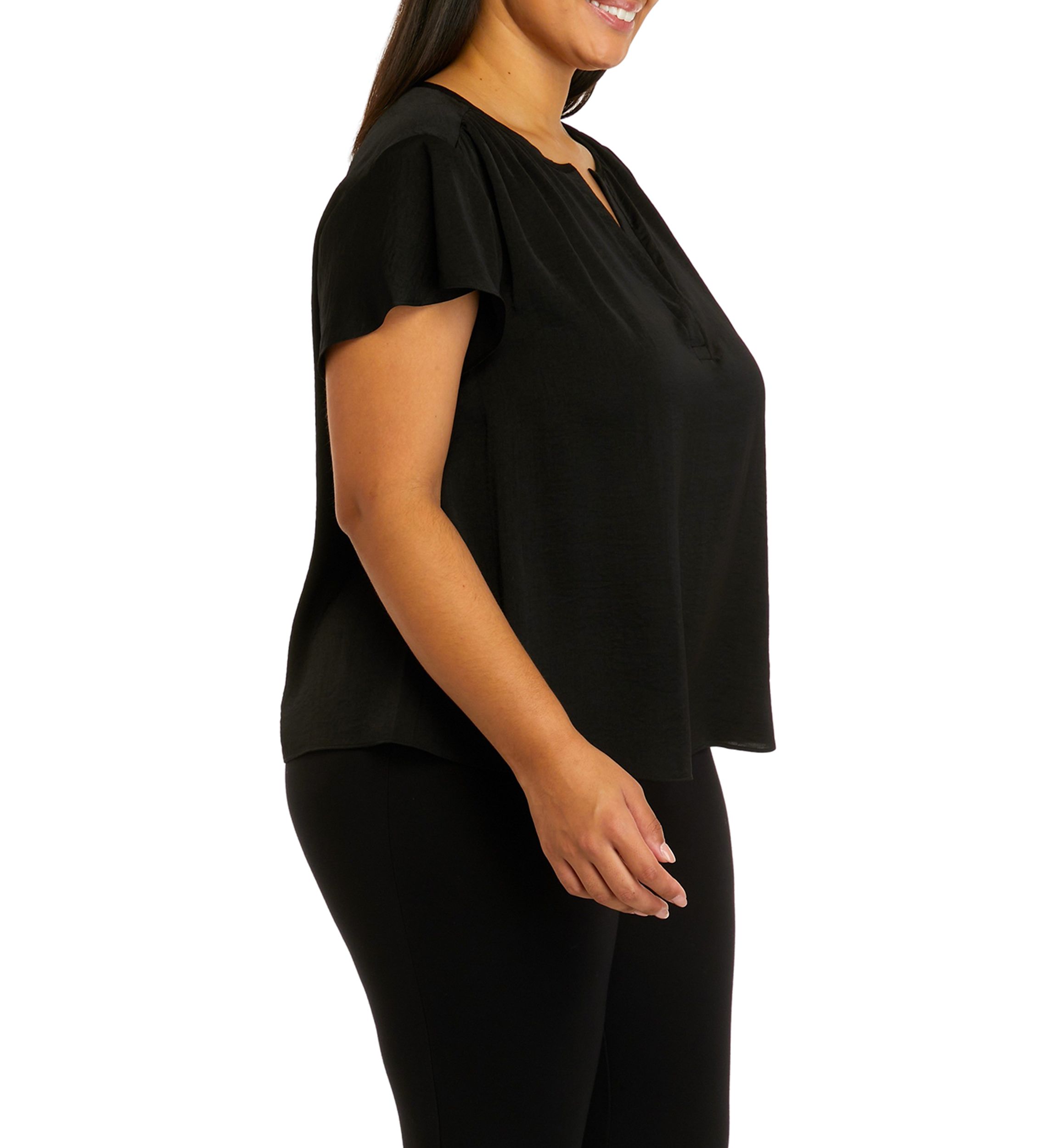 Plus Size Short Sleeve Flowy Top