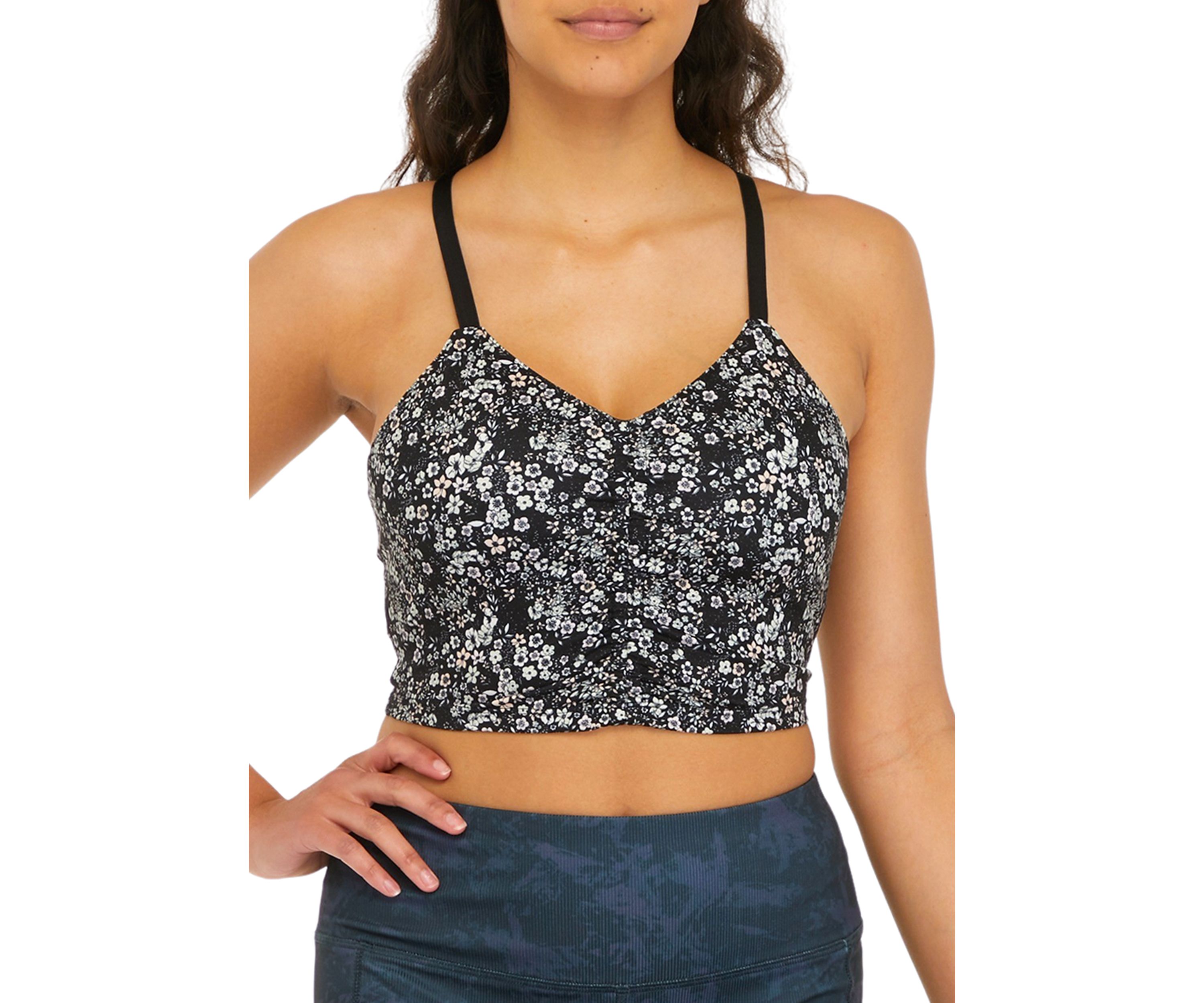 Ruched Front Longline Sports Bra 