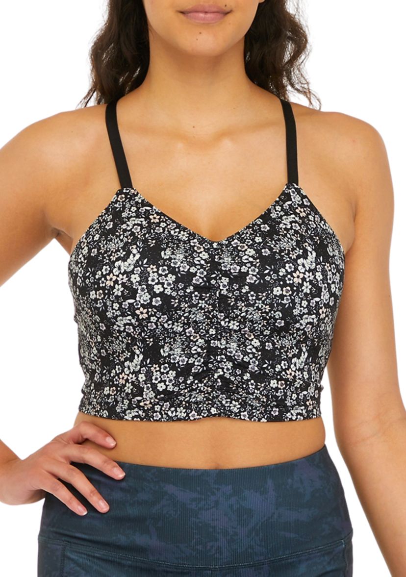Ruched Front Longline Sports Bra 