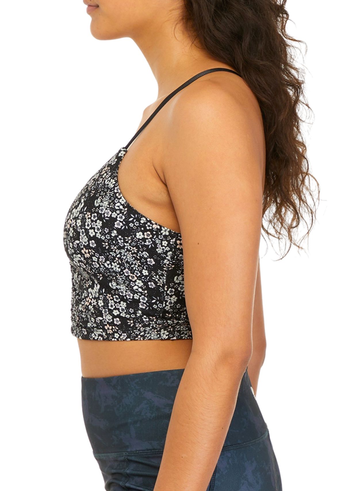 Ruched Front Longline Sports Bra 