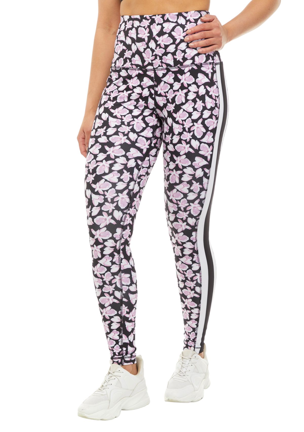 Medium Impact Floral Printed High Waisted Leggings