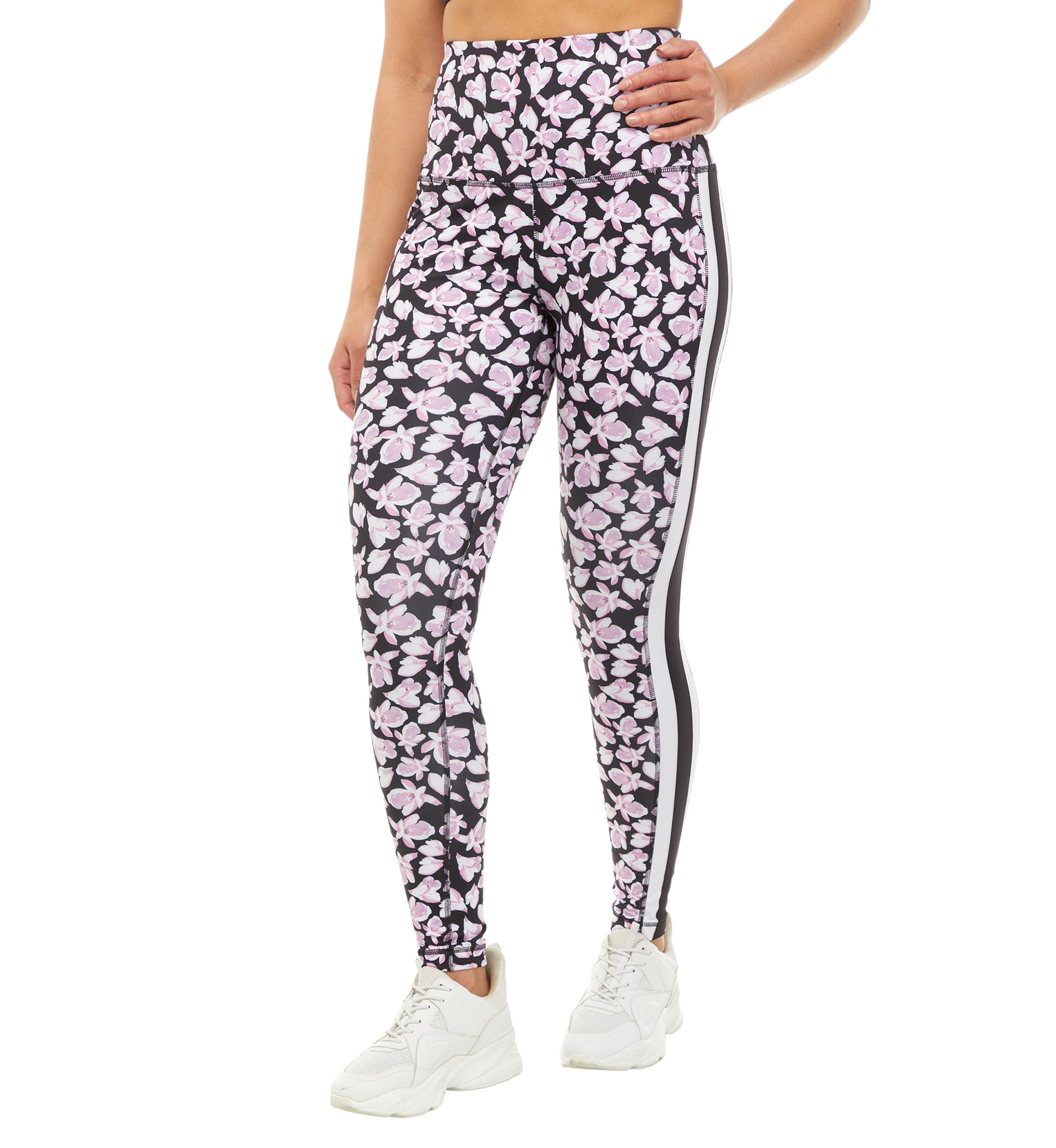 Medium Impact Floral Printed High Waisted Leggings