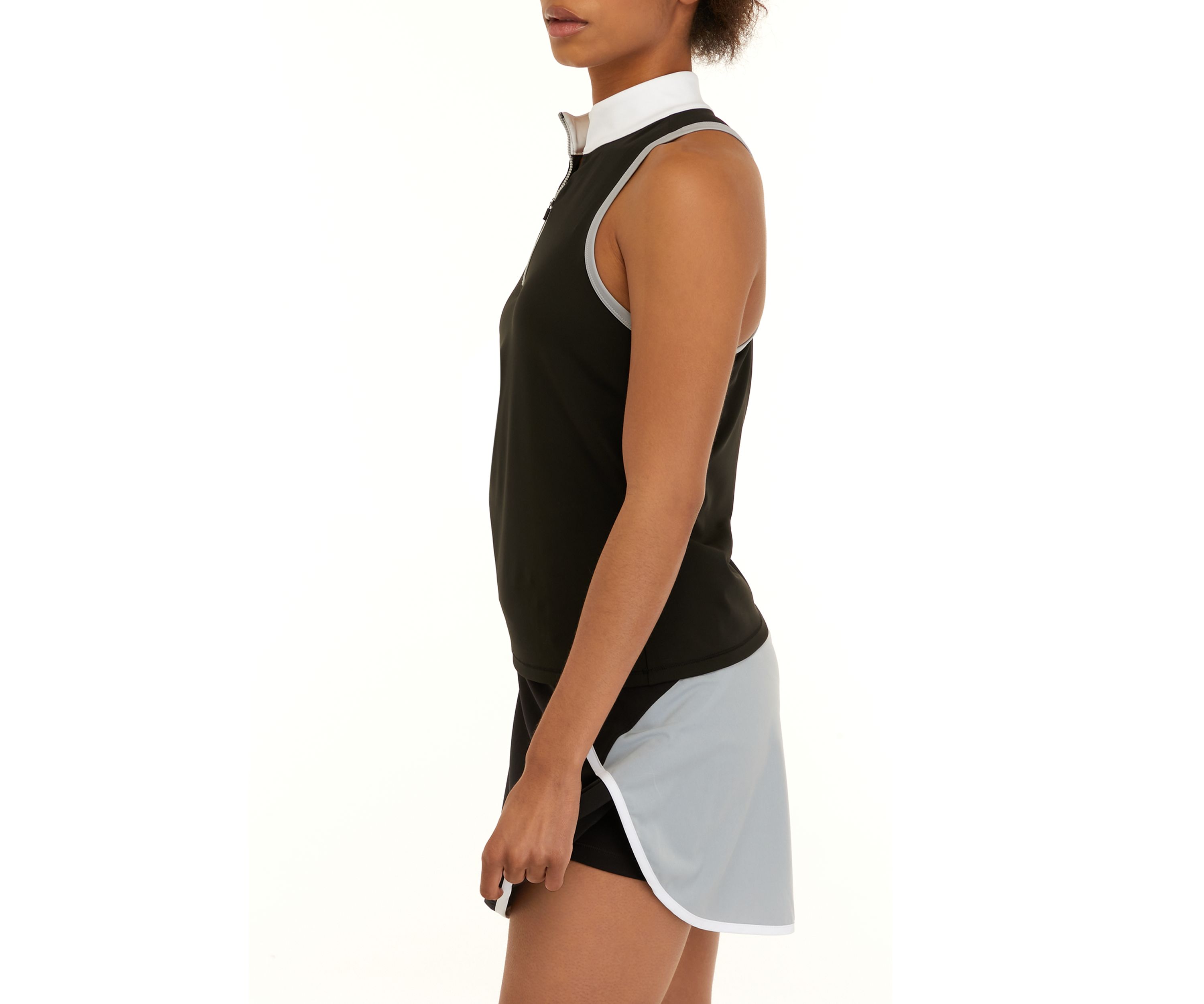 Sleeveless Mock Neck Bra Tank Top