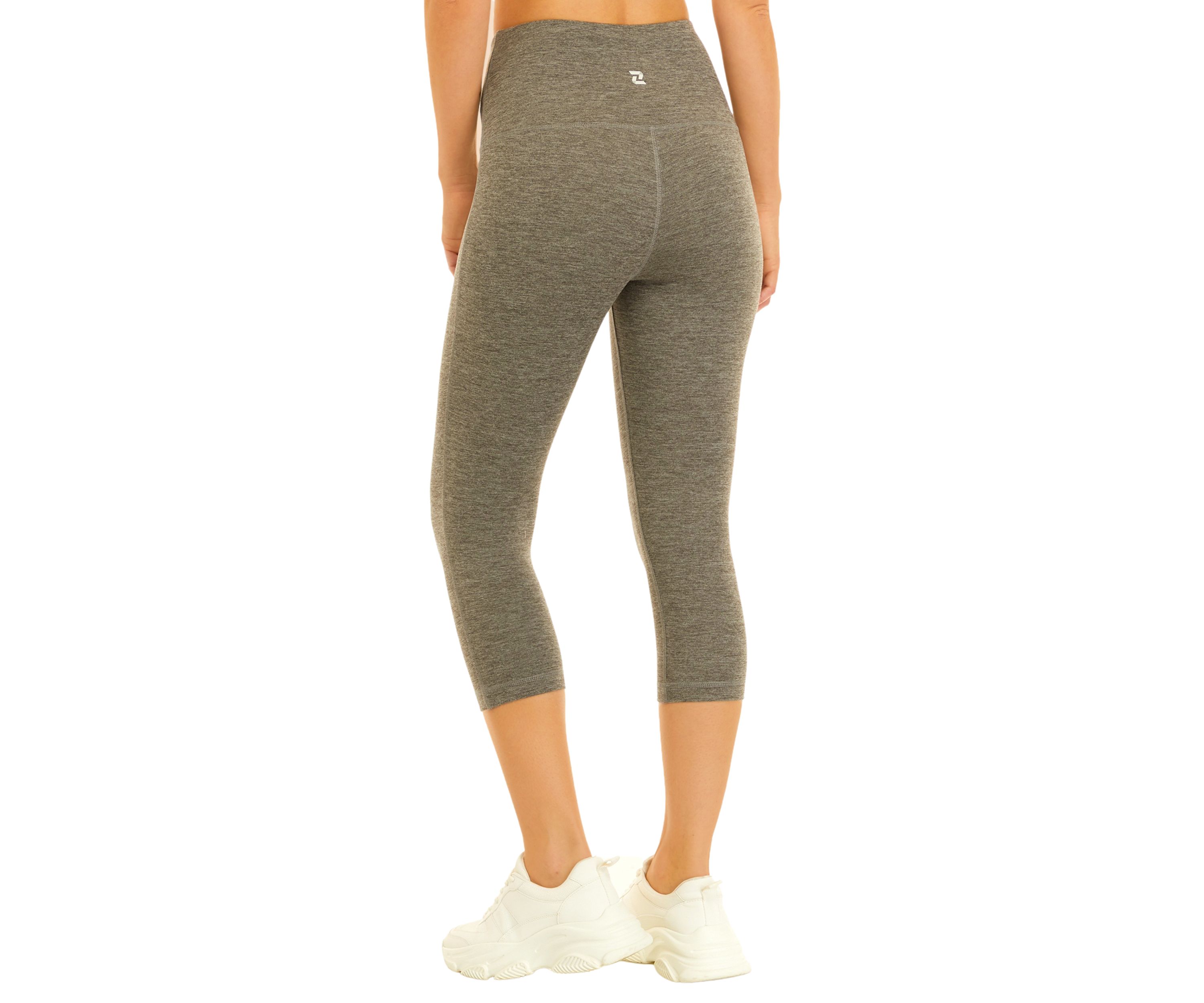 Womens Medium Impact High Waist Heather Capris