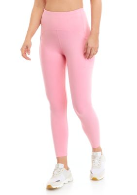 Zelos Solid Pink Leggings Size 1X (Plus) - 57% off