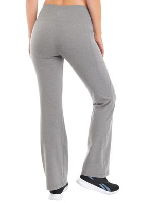 Forever 21 Women's Active Heathered Flare Leggings in Heather Grey, XL
