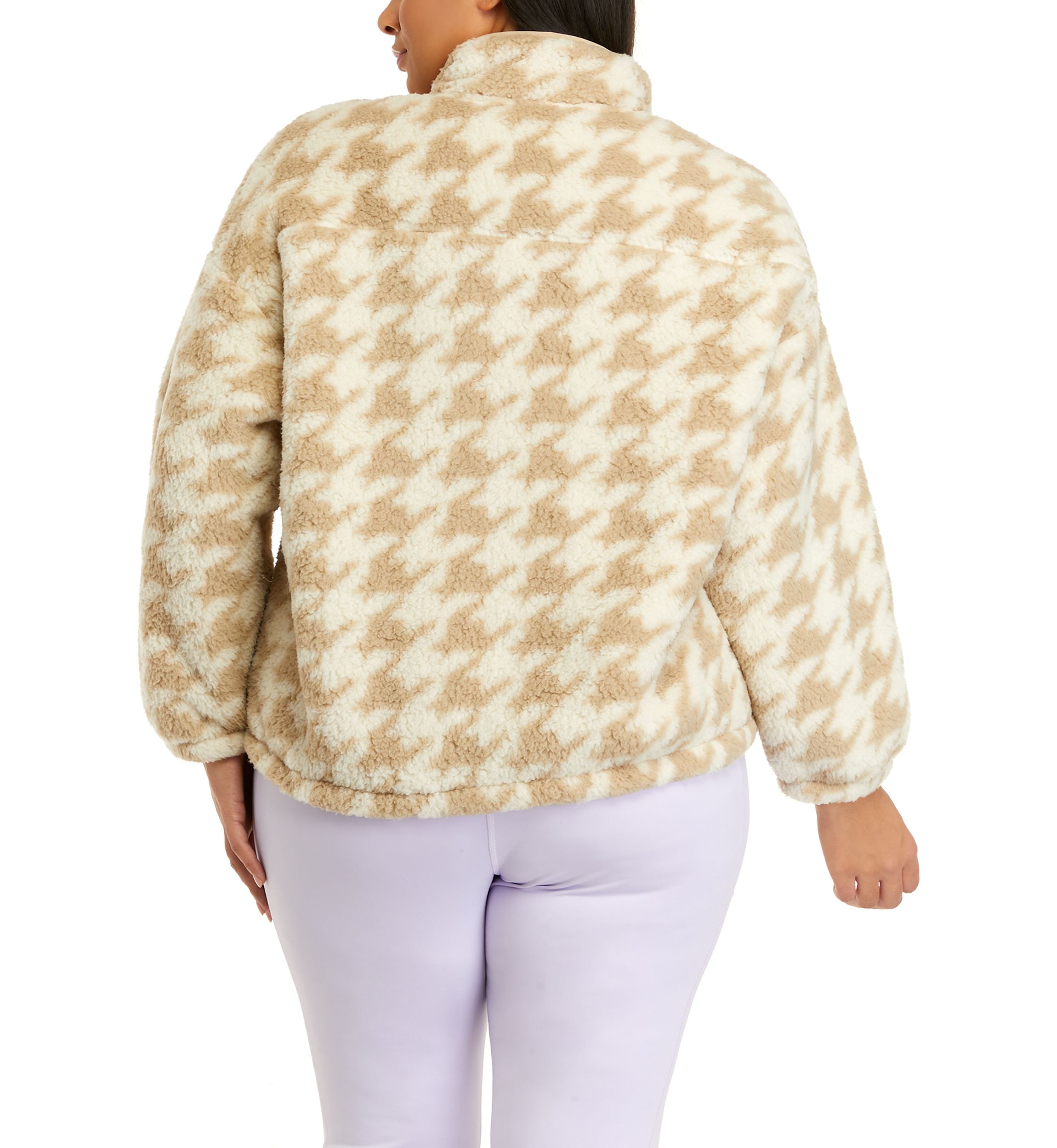 Plus Size Long Sleeve Full Zip Printed Jacket
