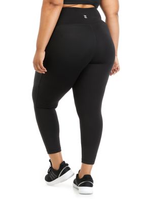 ZELOS Plus Size High Impact High Waisted 7/8 Leggings