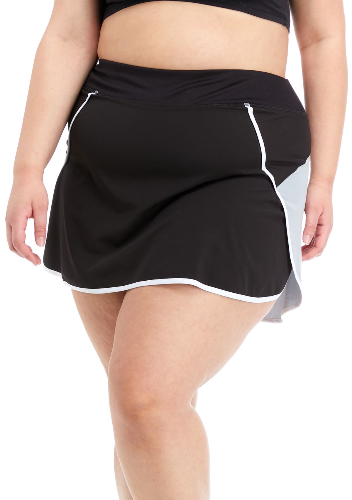Plus Size Crossover Tulip Skort